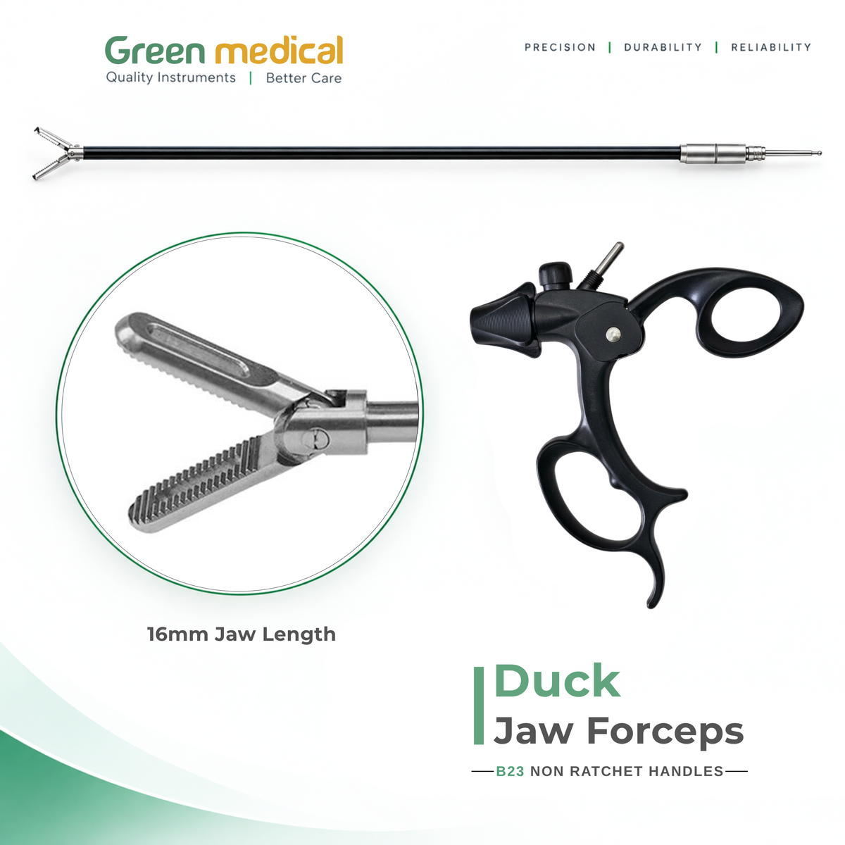 Reusable Monopolar Endoscopic Electrosurgical Instruments With B23 Non Ratchet Handle – German Stainless Steel
