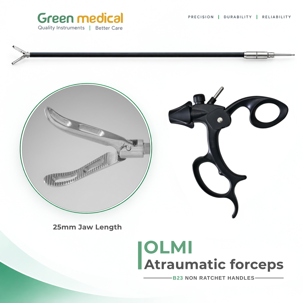 Reusable Monopolar Endoscopic Electrosurgical Instruments With B23 Non Ratchet Handle – German Stainless Steel