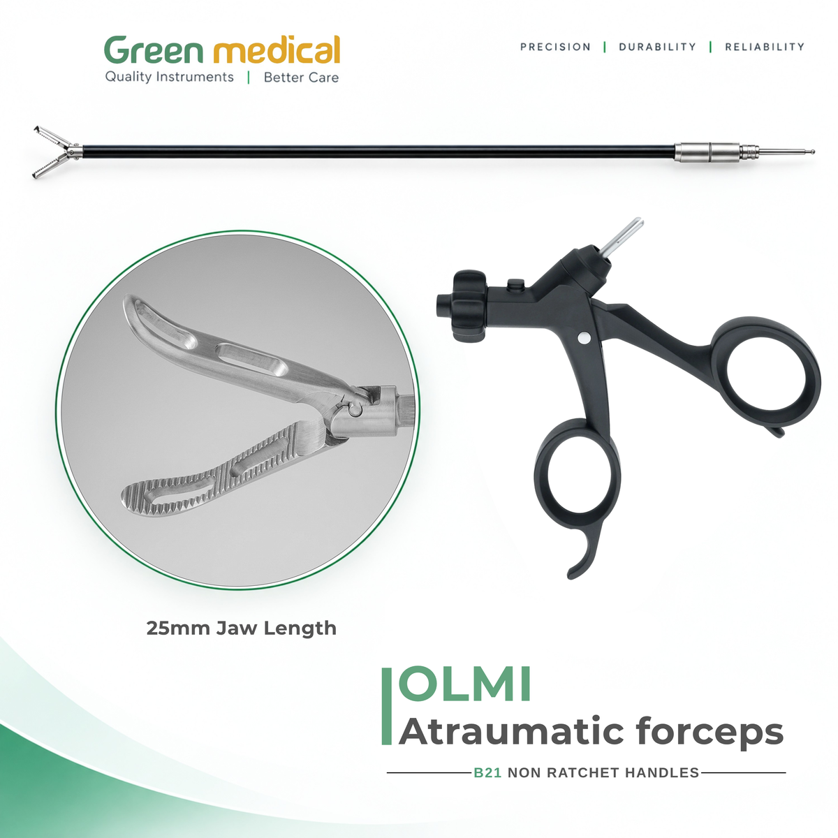 Reusable Monopolar Endoscopic Electrosurgical Instruments With B21 Non Ratchet Handle – German Stainless Steel