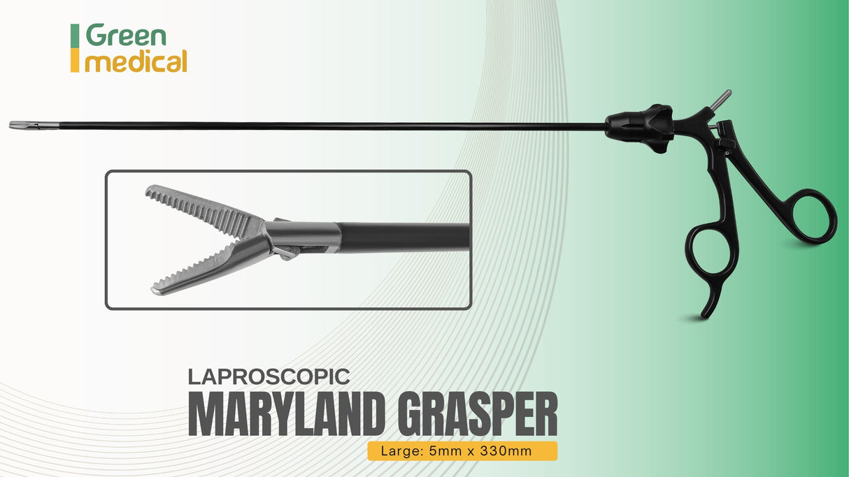 Laparoscopic Maryland Dissecting Grasper 5mm x 33cm – Straight Tip Precision Surgical Forceps for Minimally Invasive Surgery