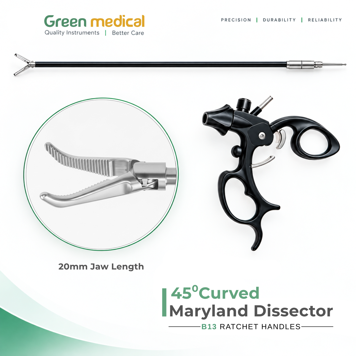 Reusable Monopolar Endoscopic Electrosurgical Instruments – German Stainless Steel