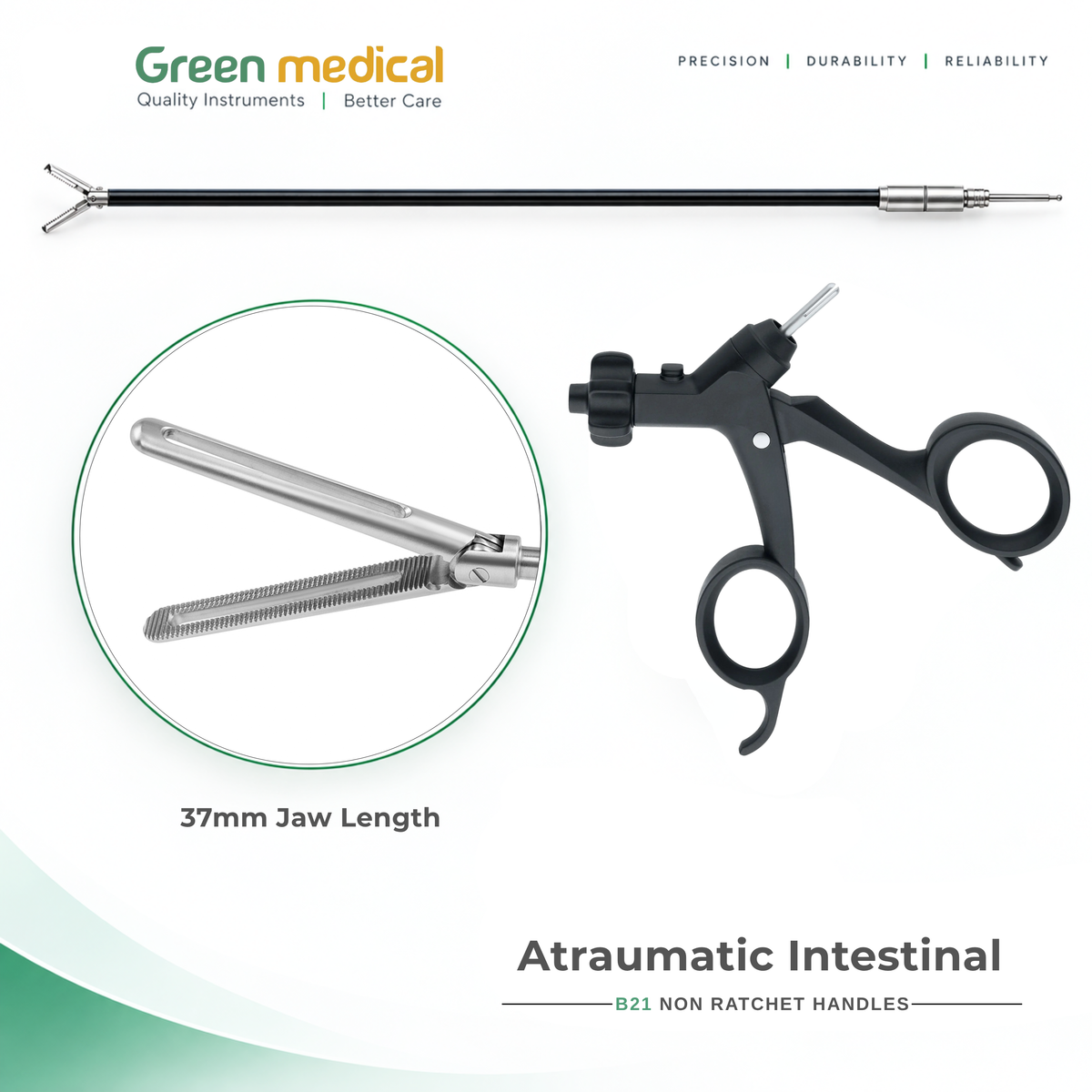 Reusable Monopolar Endoscopic Electrosurgical Instruments With B21 Non Ratchet Handle – German Stainless Steel