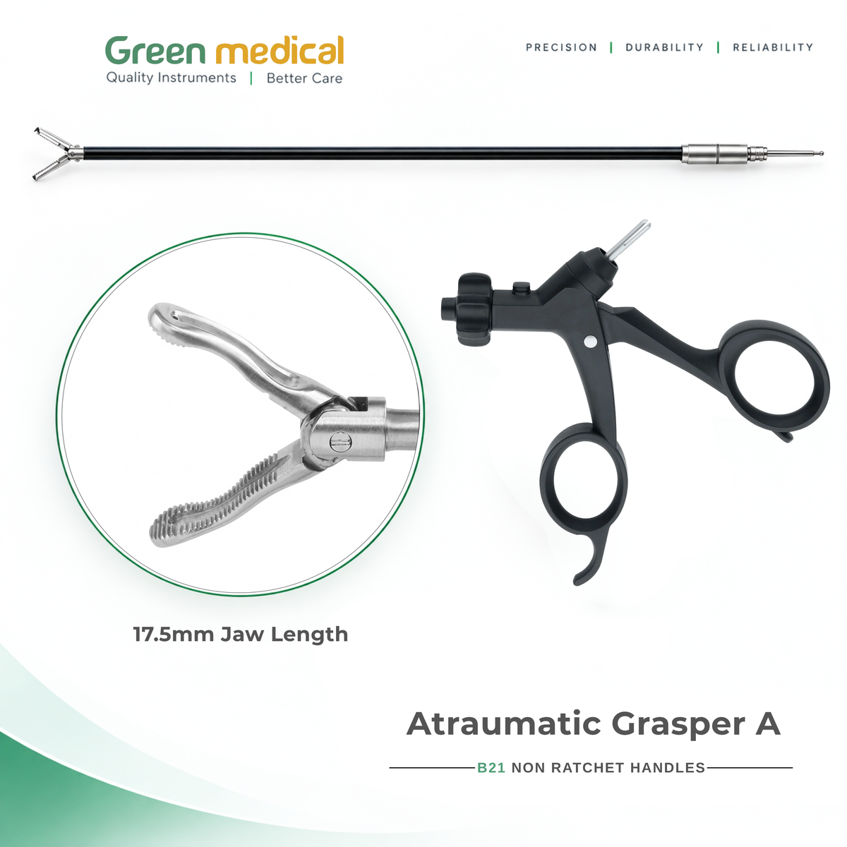 Reusable Monopolar Endoscopic Electrosurgical Instruments With B21 Non Ratchet Handle – German Stainless Steel