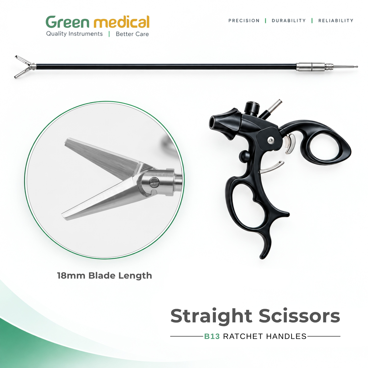 Reusable Monopolar Endoscopic Electrosurgical Instruments – German Stainless Steel