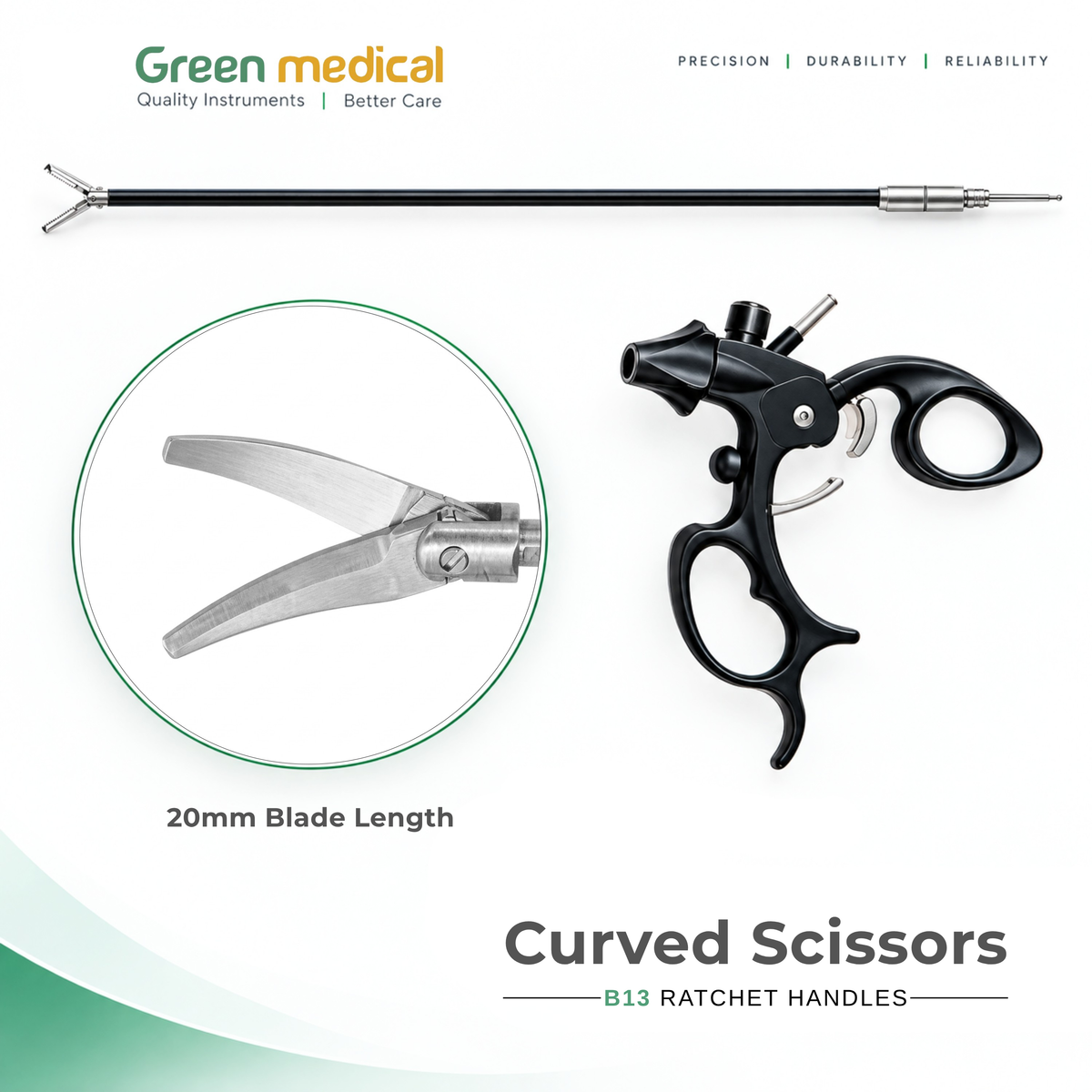 Reusable Monopolar Endoscopic Electrosurgical Instruments – German Stainless Steel