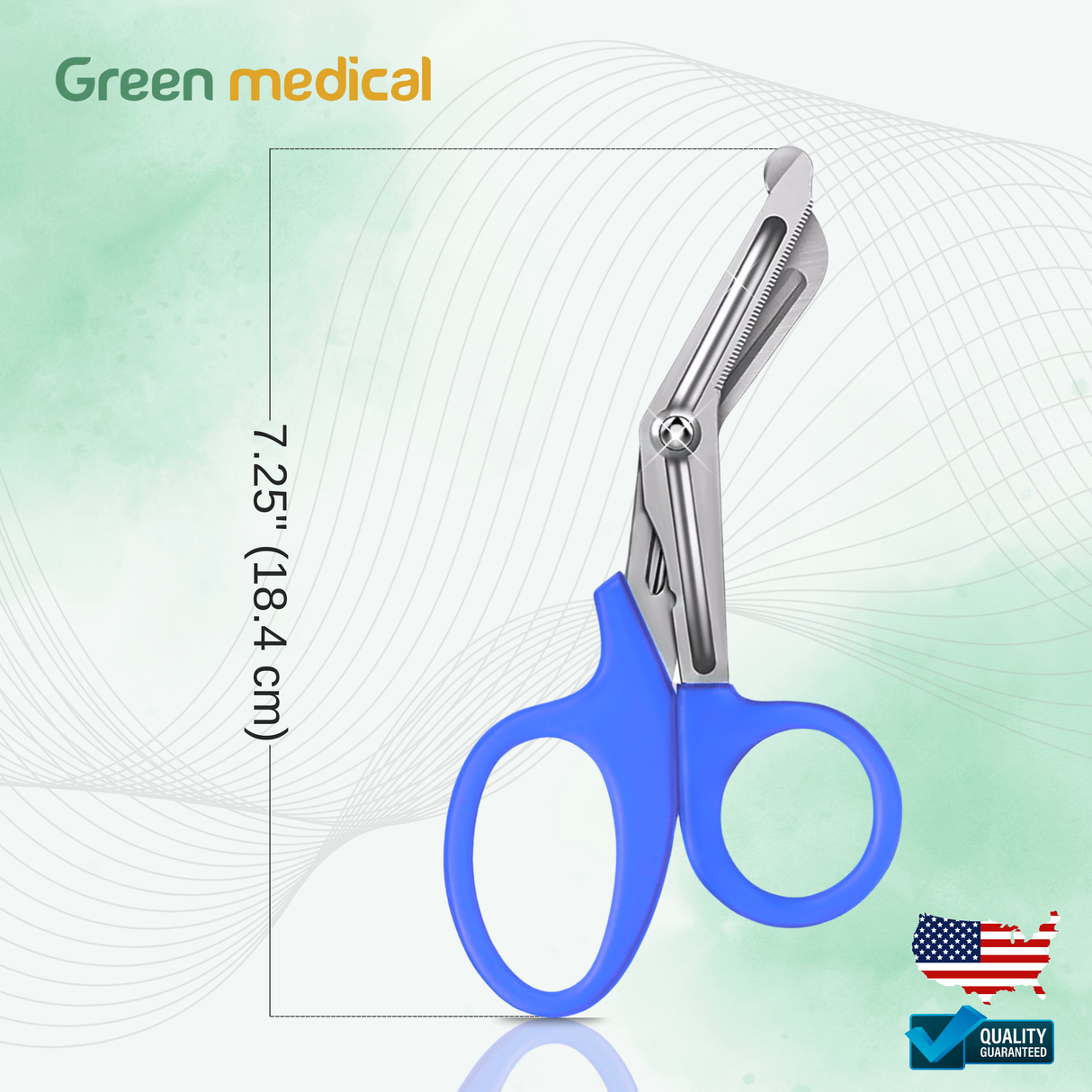 Paramedic EMT EMS Trauma Shear Nurse Scissor First Aid 7.25" Royal Blue German Grede