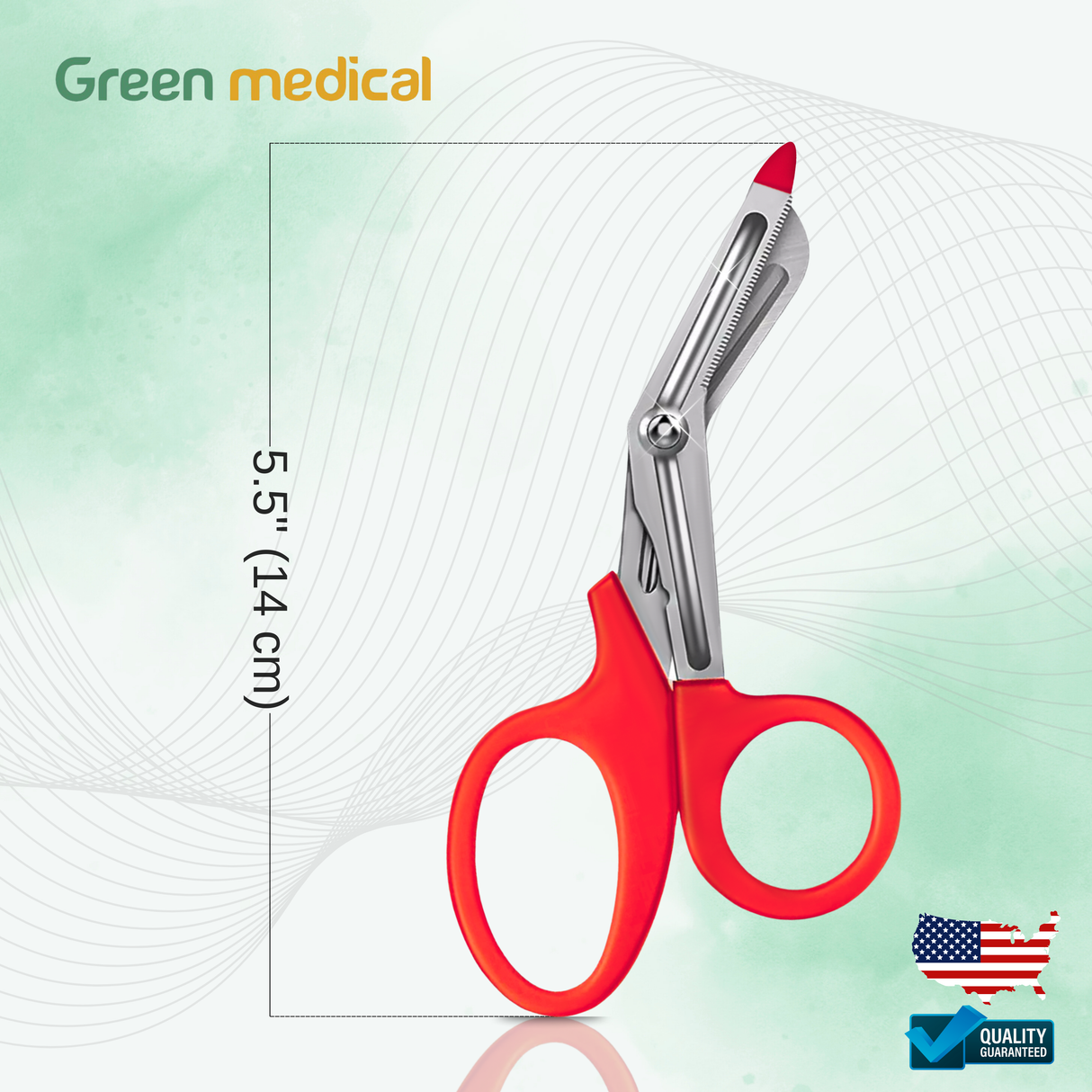 EMT Shears (Scissors) Bandage Paramedic EMS Rescue 5.50" RED TIP German Grade