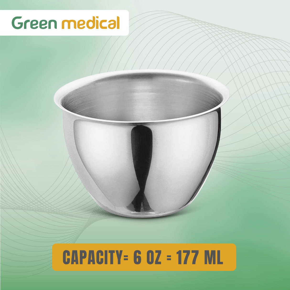 Stainless Steel Iodine Cup, 6 oz – Medical Surgical Grade Bowl,3-2/5" x 1-1/5"