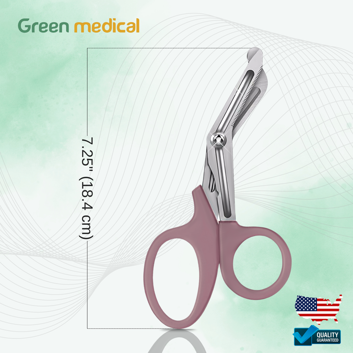 Paramedic EMT EMS Trauma Shear Nurse Scissor First Aid 7.25" Burgundy German Grade