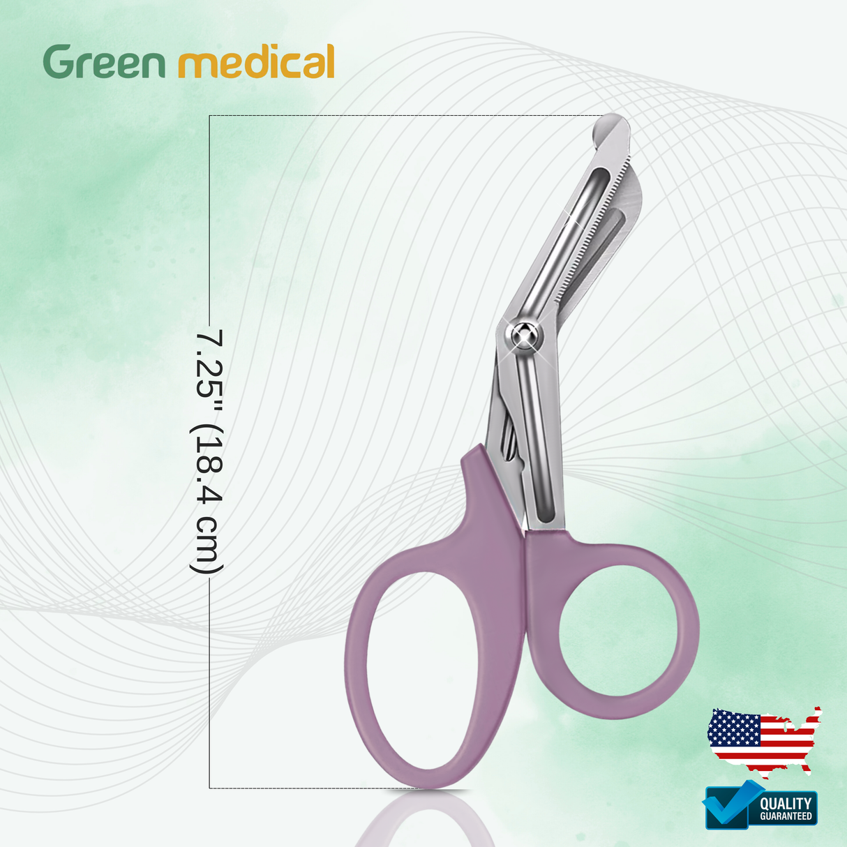 Paramedic EMT EMS Trauma Shear Nurse Scissor First Aid 7.25" Purple German Grade