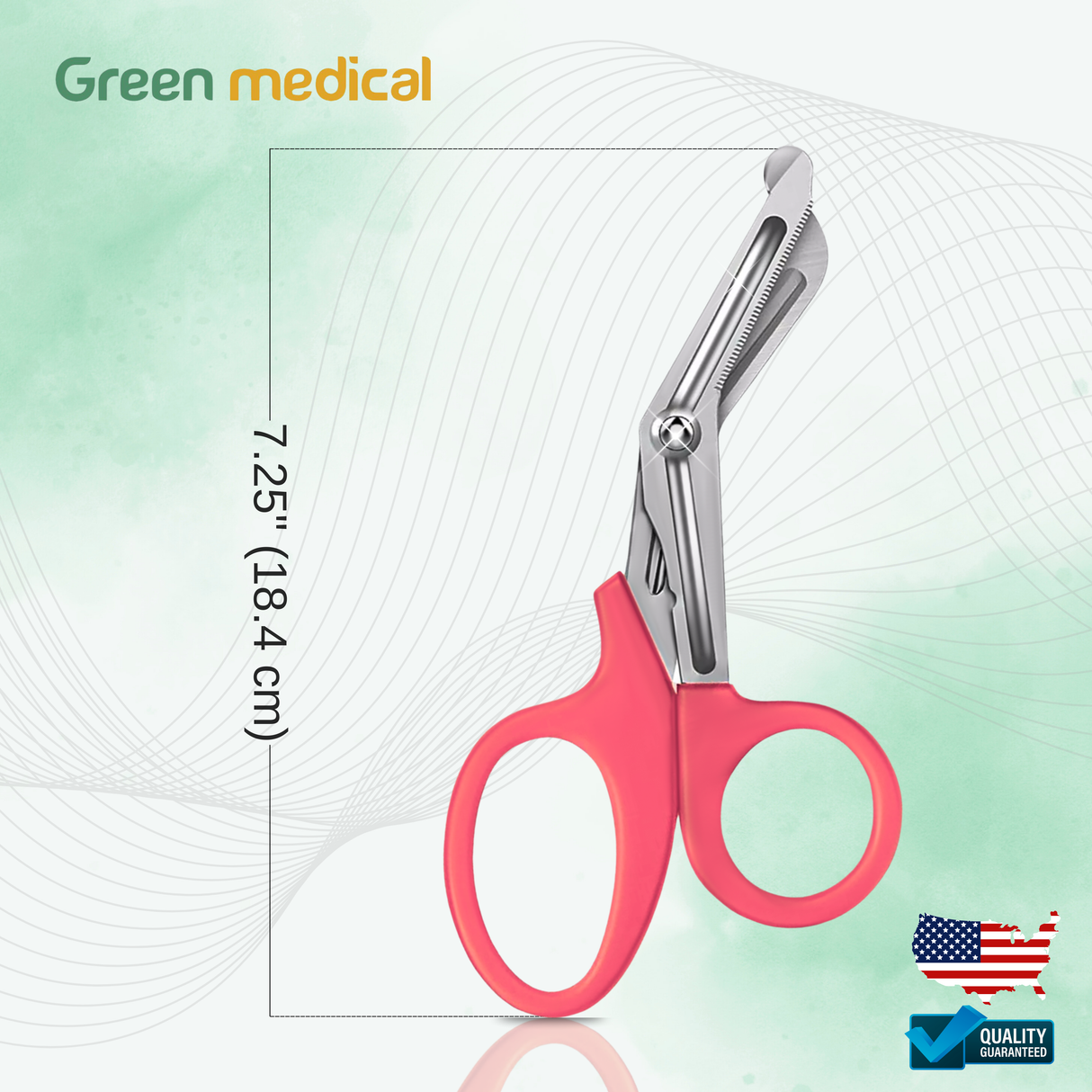 Paramedic EMT EMS Trauma Shear Nurse Scissor First Aid 7.25" Neon Pink German Grade