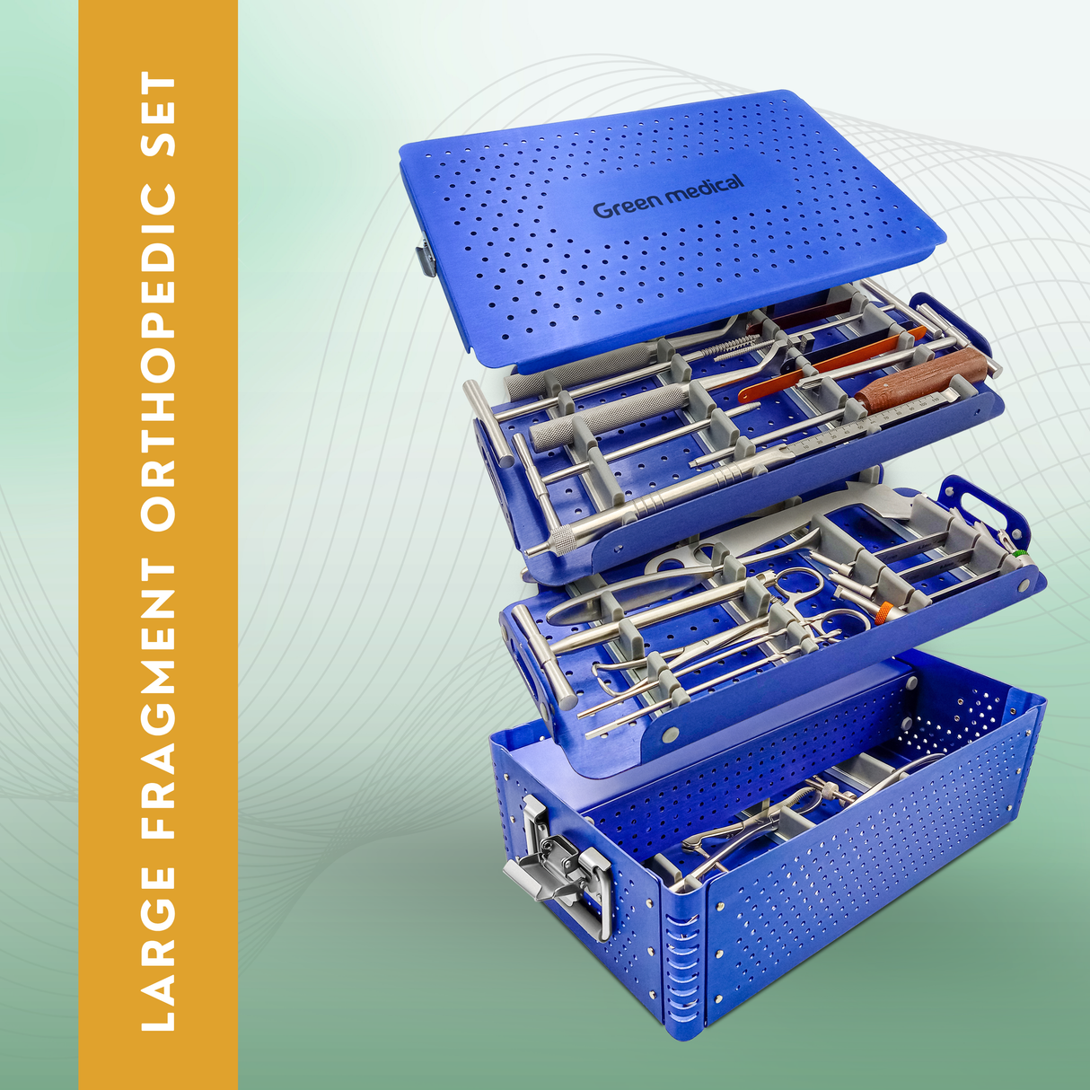 Premium Large Fragment Set – Locking & Non-Locking Orthopedic Tools