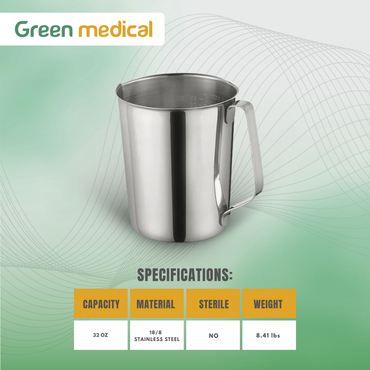 Stainless Steel Beaker 32 oz – Laboratory, Medical & Dental Utility Cup