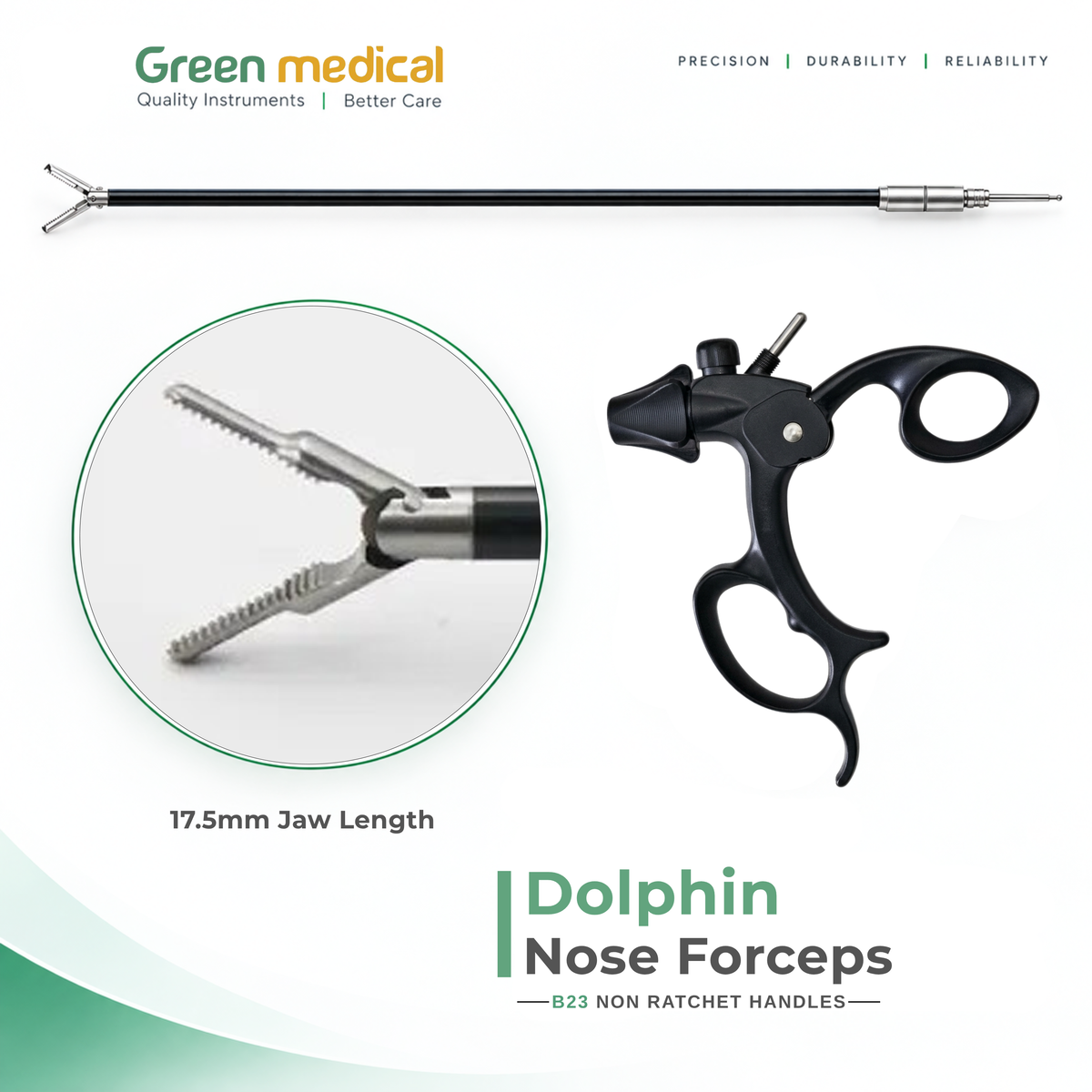 Reusable Monopolar Endoscopic Electrosurgical Instruments With B23 Non Ratchet Handle – German Stainless Steel