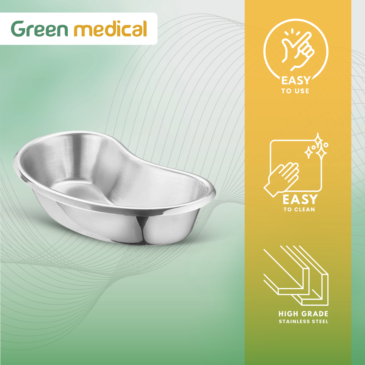 Emesis Basin 6” 12 oz – Stainless Steel Medical Surgical Grade Kidney Bowl Dish