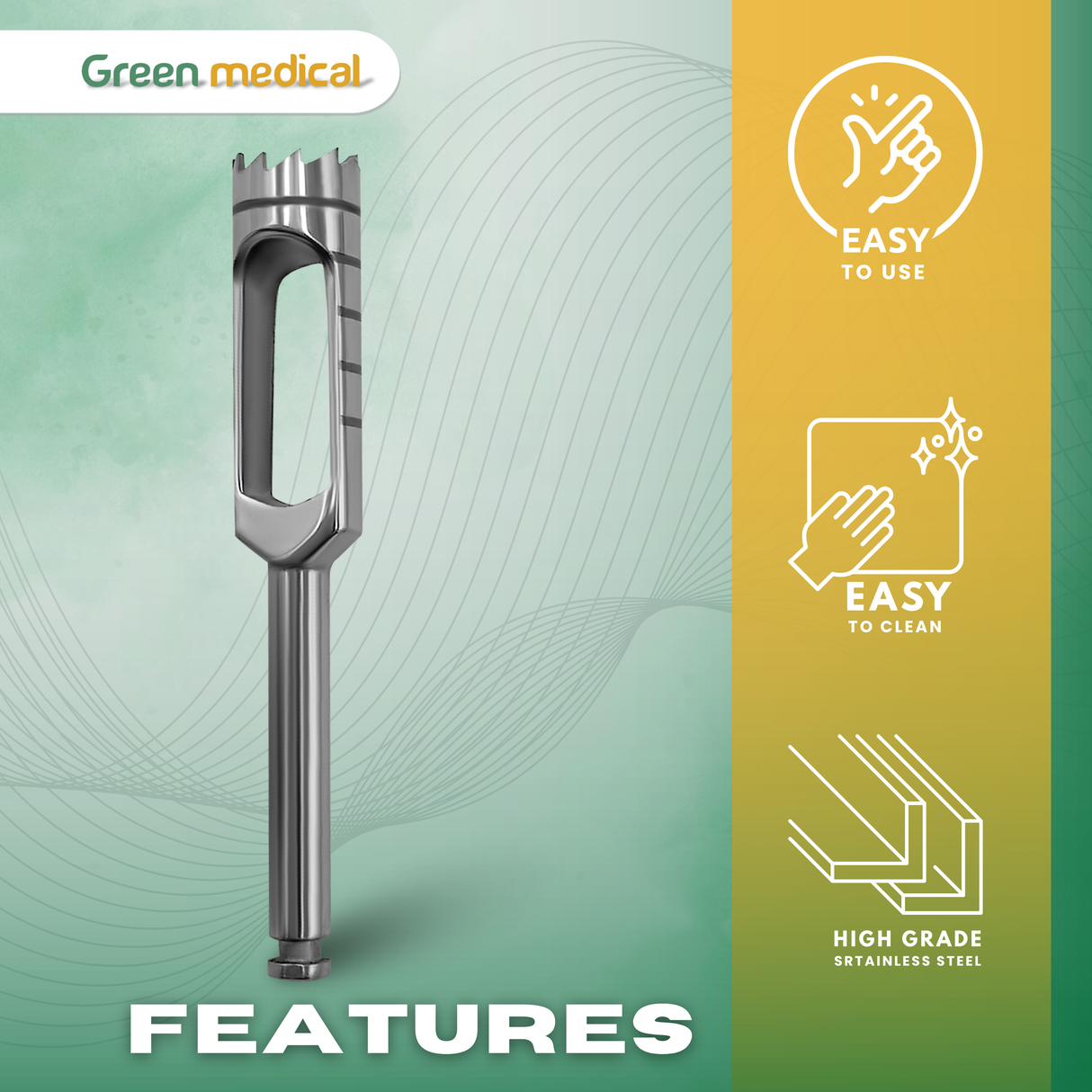 Dental Trephine Drill 1 Pc – Surgical Implant Bone Cutter Tool Stainless Steel