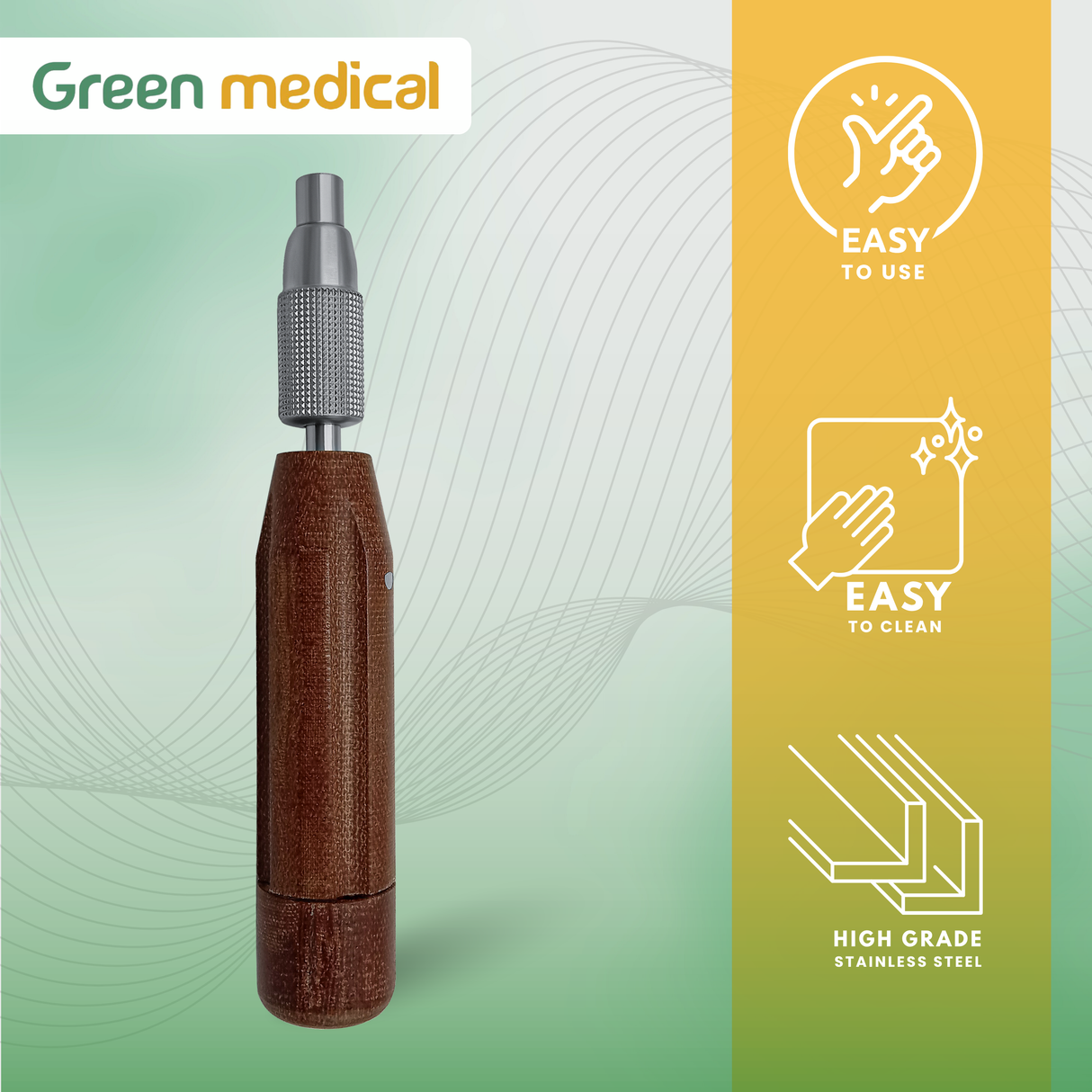 Fiber Handle with Quick Coupling Orthopedic Surgical Instrument – Ergonomic Fiber Grip Handle