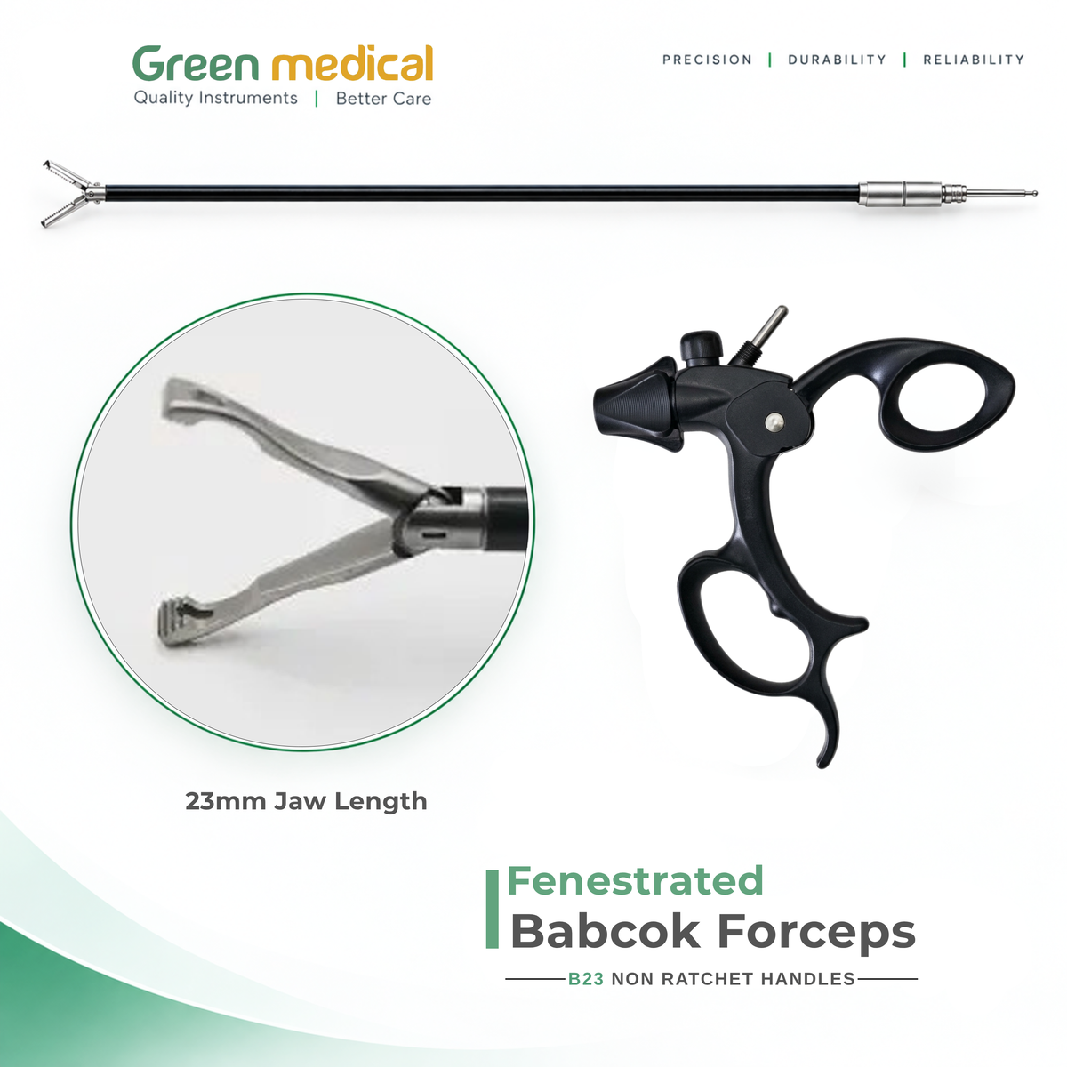 Reusable Monopolar Endoscopic Electrosurgical Instruments With B23 Non Ratchet Handle – German Stainless Steel