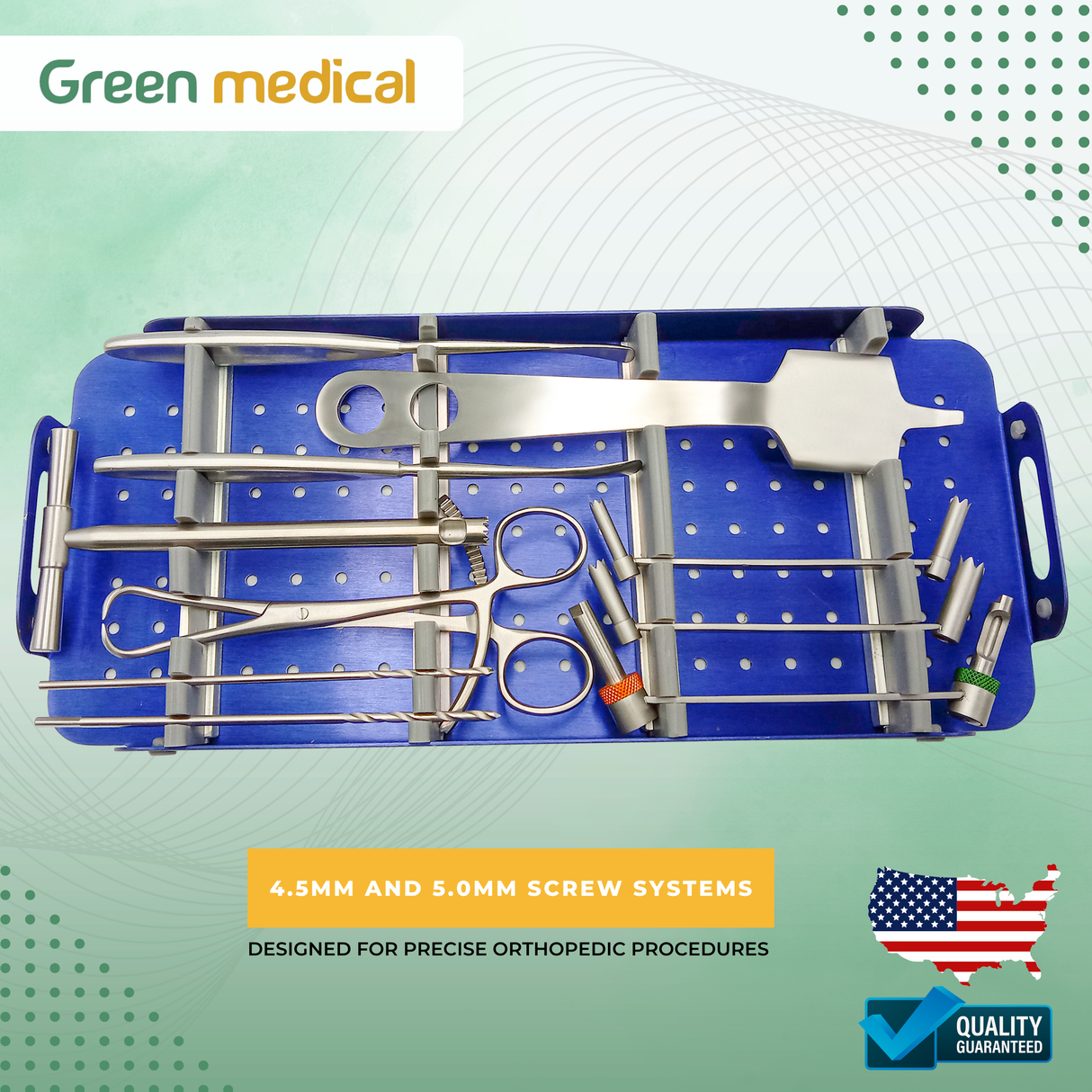 Premium Large Fragment Set – Locking & Non-Locking Orthopedic Tools