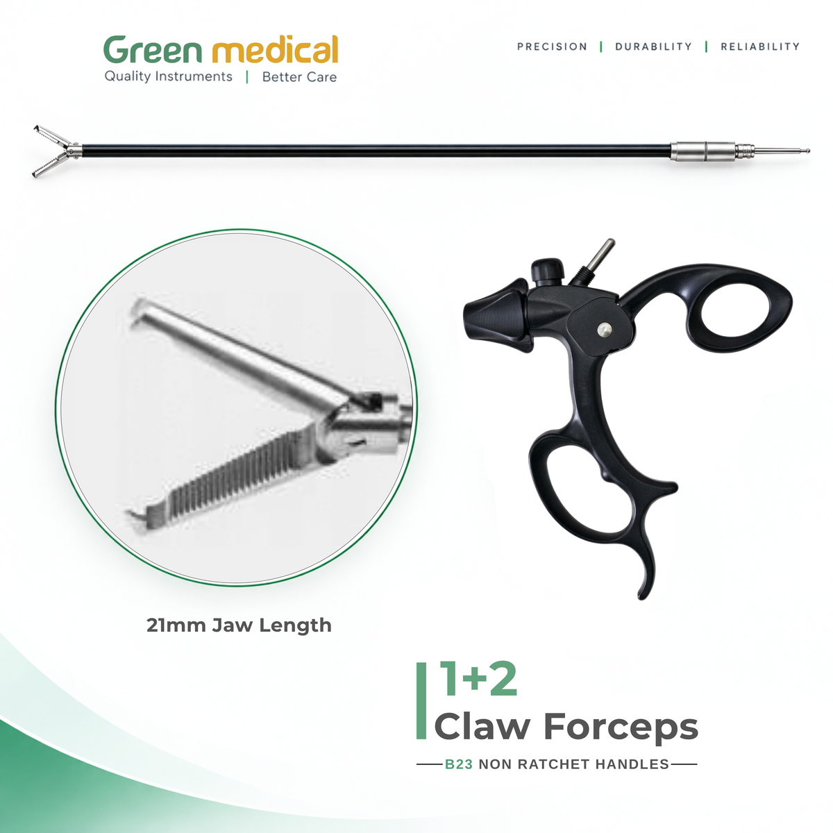 Reusable Monopolar Endoscopic Electrosurgical Instruments With B23 Non Ratchet Handle – German Stainless Steel