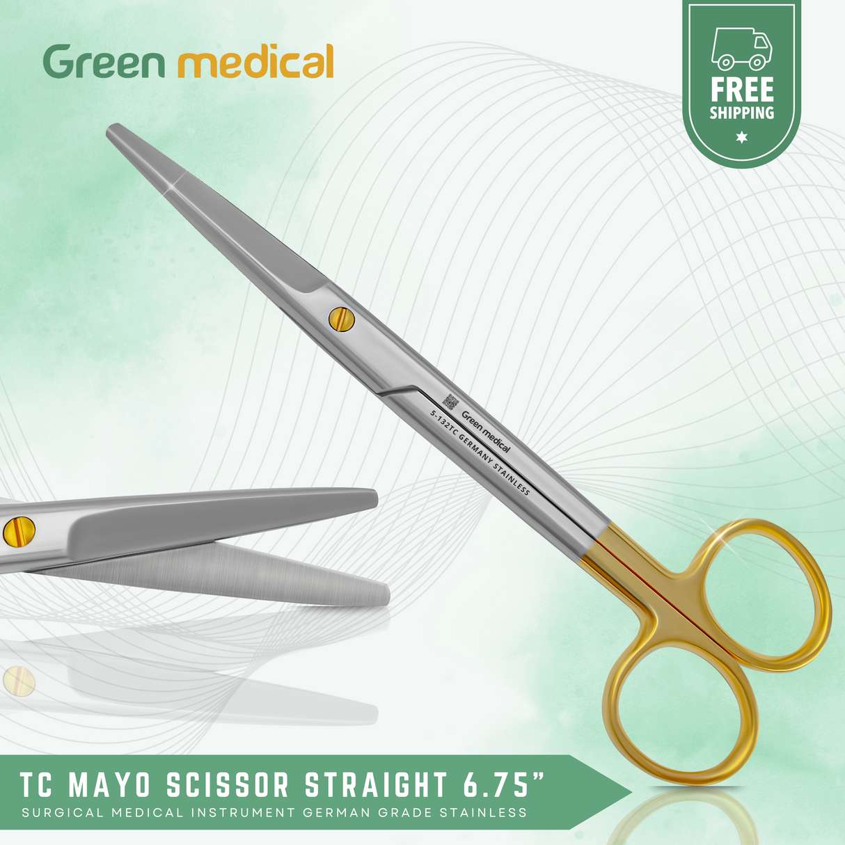 TC Mayo Scissor Straight 6.75" Surgical Medical Instrument German Grade
