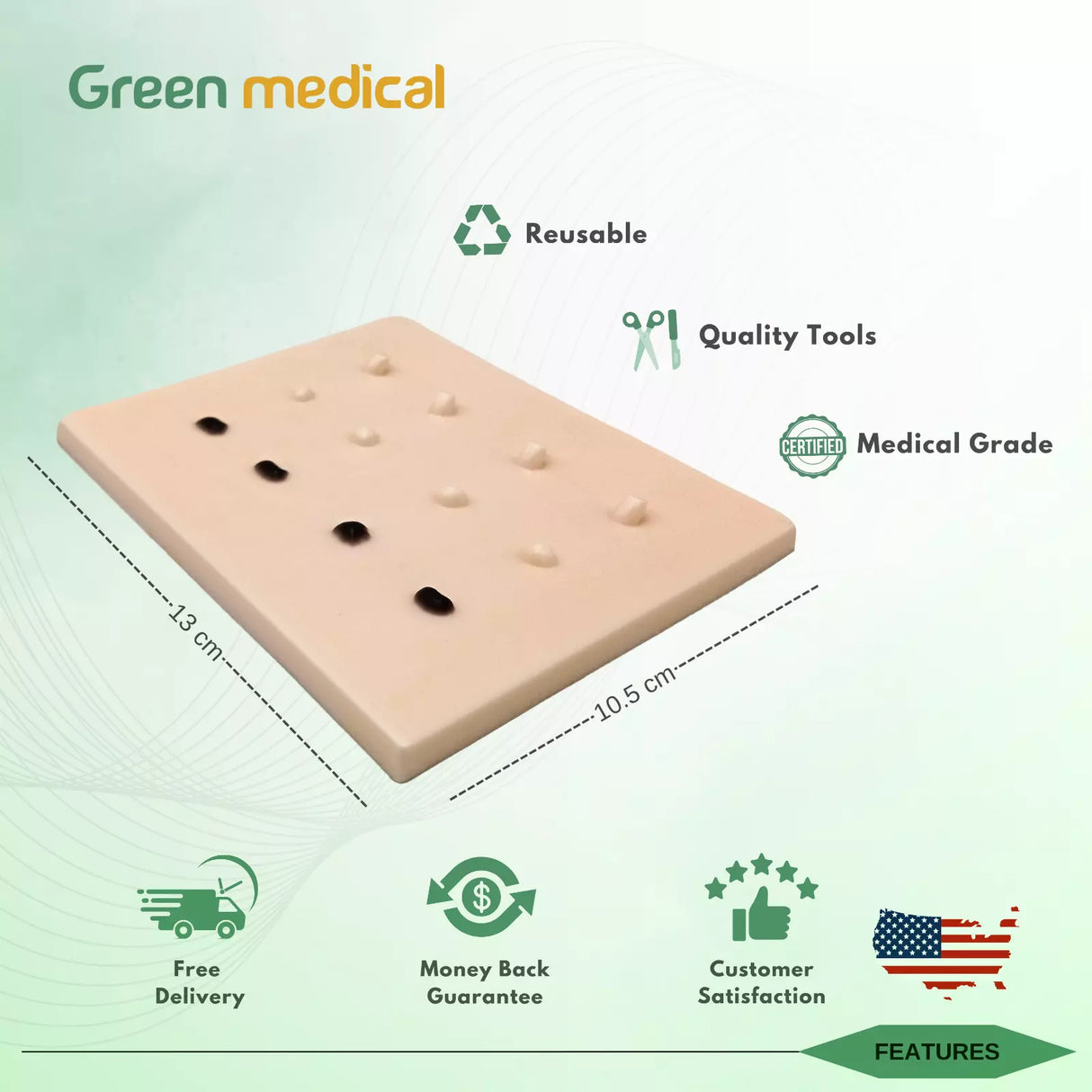 CYST REMOVAL Suture training pad G10 for the medical students