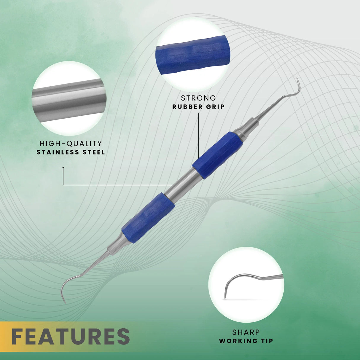 Dental Explorers 2A Double Ended Tactile Tone – German Stainless Steel Diagnostic Tool