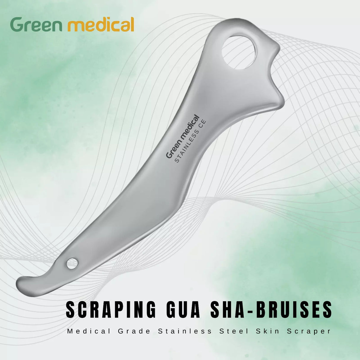 Scraping Sha-Bruises Medical Grade Stainless Steel Skin Scraper