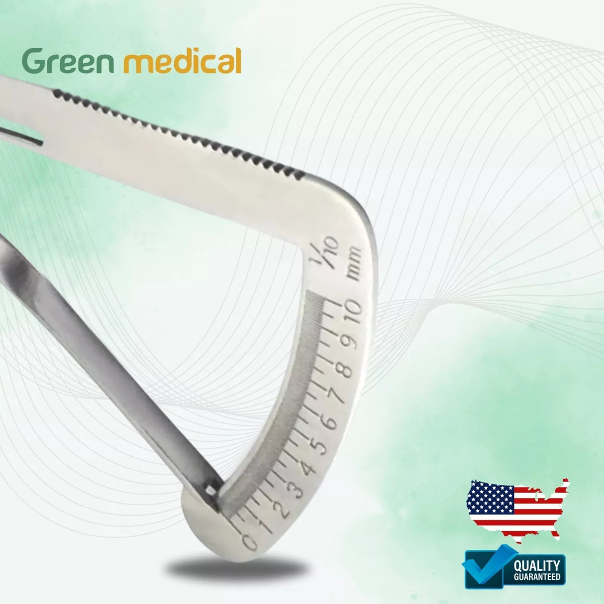 Crown IWANSON Gauge 4" Blunt Spring Measuring Caliper Jewelry Lab Instruments German Grade