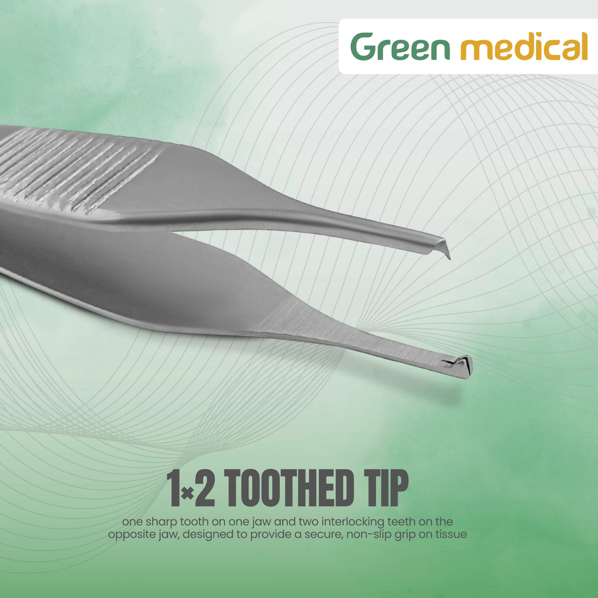 Adson Tissue Forceps 1x2 Teeth 12 cm | Surgical German Grade Instrument