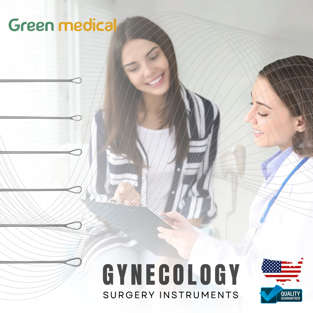 6 Pcs Thomas Uterine Curette Set – Sizes #1-6, 11” Blunt Blades, OB/GYN Instruments – German Stainless Steel