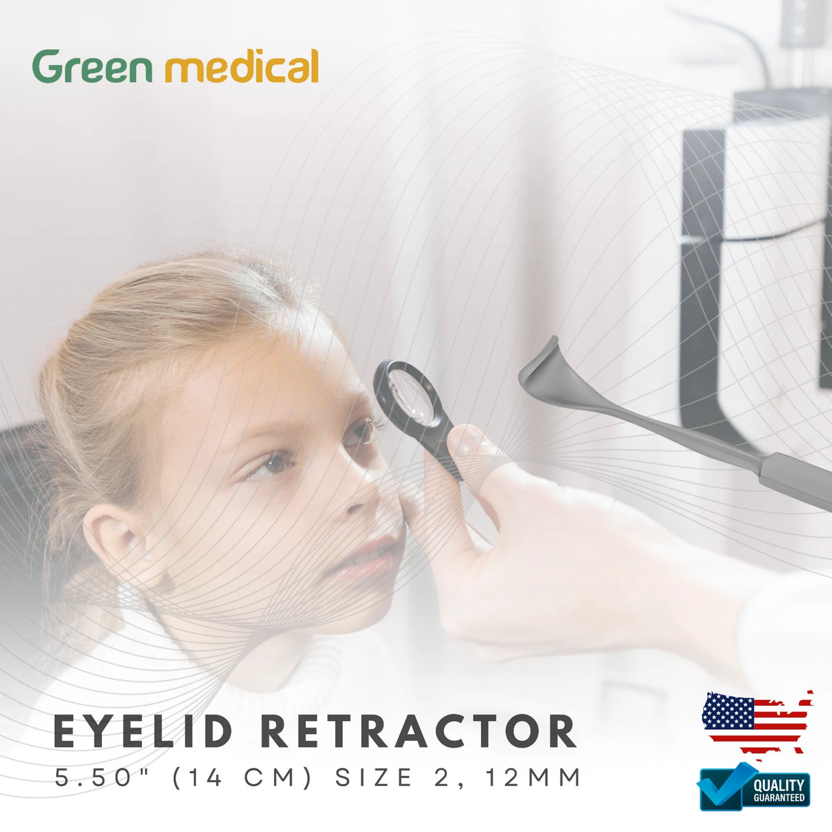 Desmarres Eyelid Retractor 5.5" (14cm) – Size 2, 12mm | German Grade Stainless Steel | Ophthalmic Surgical Tool