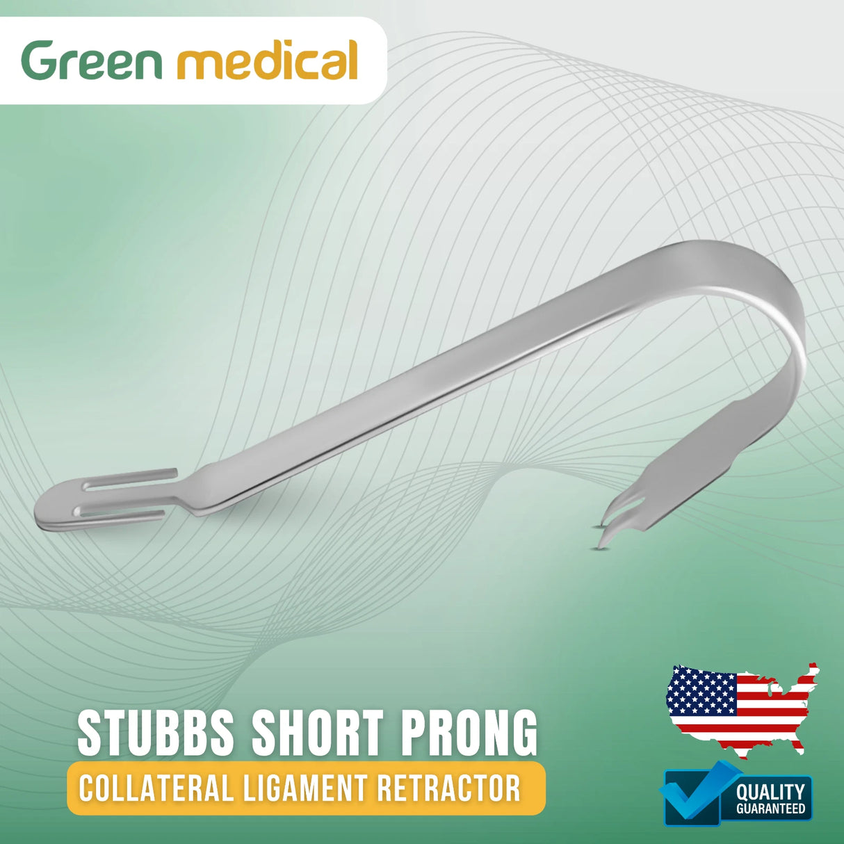 Stubbs Short Prong Collateral Ligament Retractor–Orthopedic Surgical Instrument