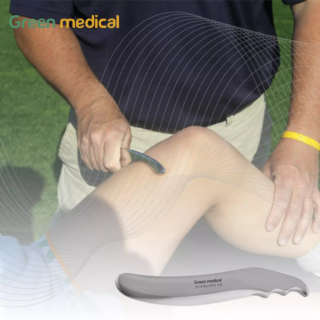 Scraping Gua Sha-Bruises Medical Grade Stainless Steel Length 170mm, width 27 mm