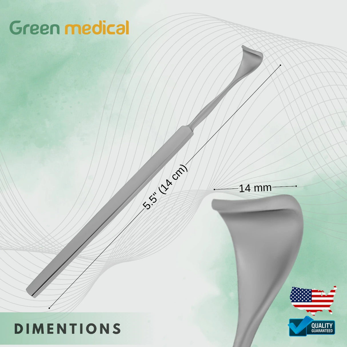 Desmarres Eyelid Retractor – 5.5" (14cm) Size 3, 14mm | German Stainless Steel Surgical Instrument