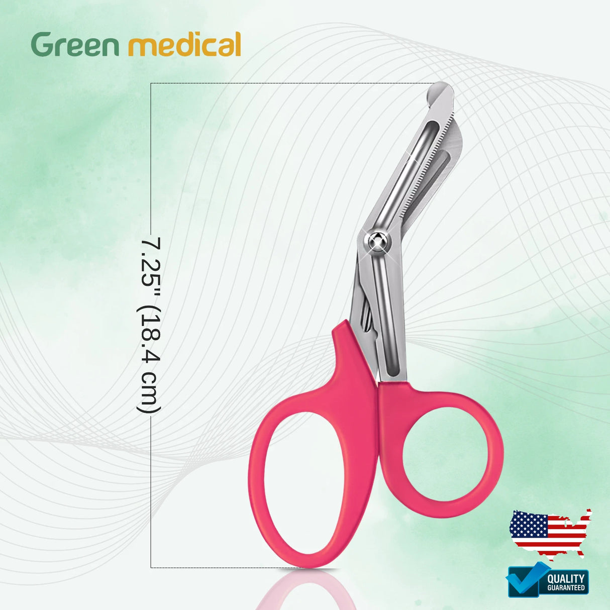 Paramedic EMT EMS Trauma Shear Nurse Scissor First Aid 7.25" Magenta German Grade