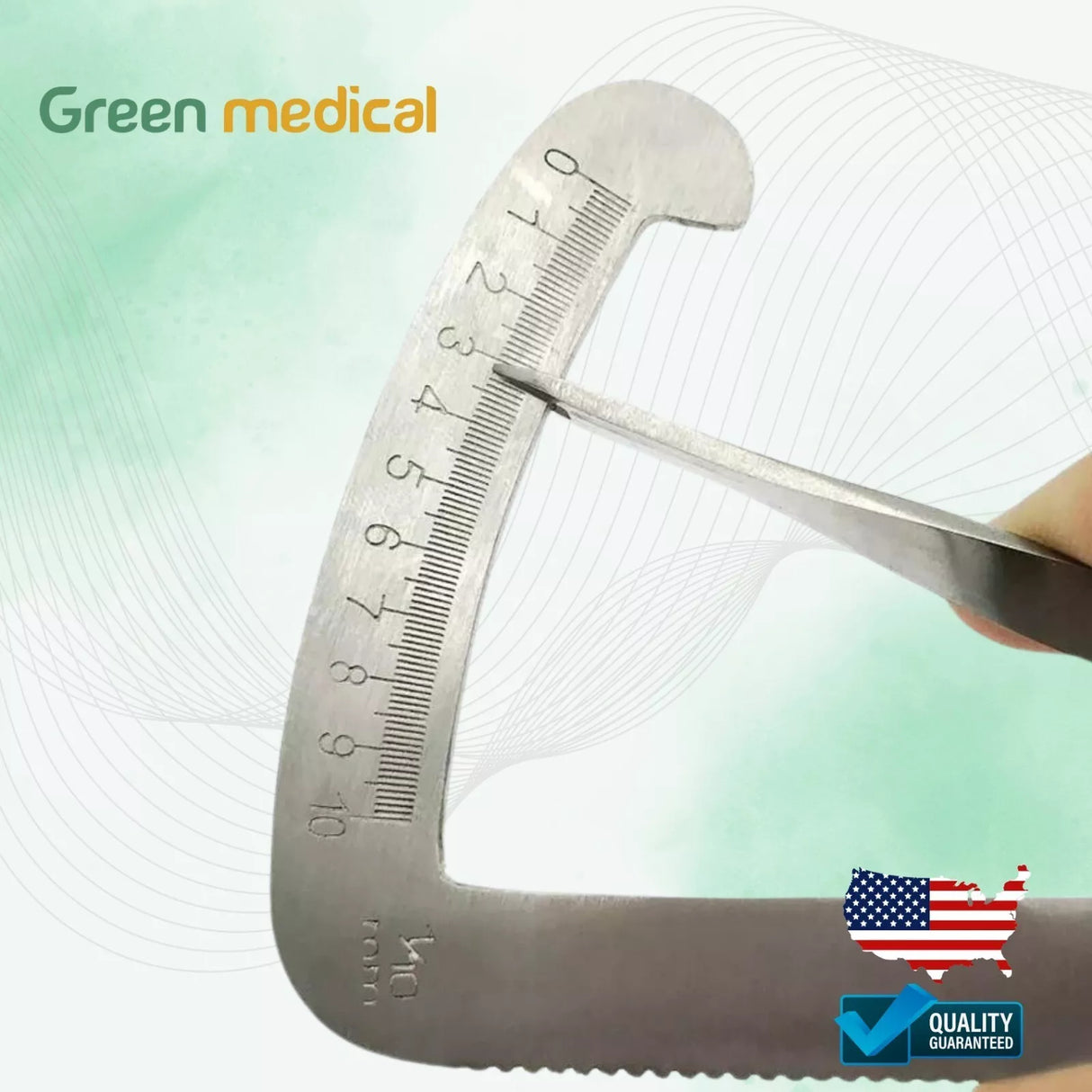 Crown IWANSON Gauge 4" Blunt Spring Measuring Caliper Jewelry Lab Instruments German Grade