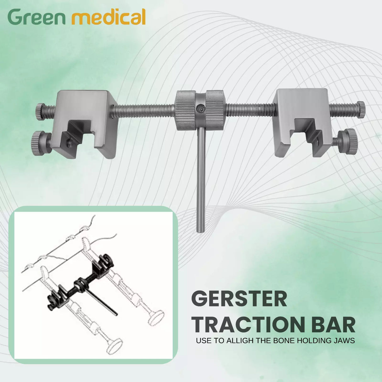 Lowman Bone Holding Clamp 8" 1x2 Prong Complete Set Orthopedic Instrument
