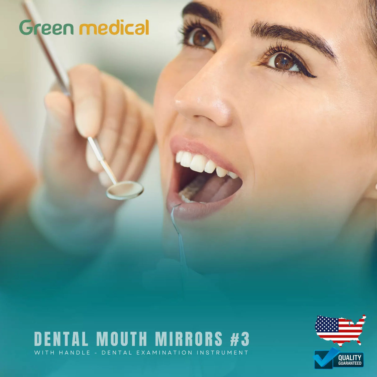 Dental Mouth Mirrors No. 3 with Handle - Dental Examination Instrument