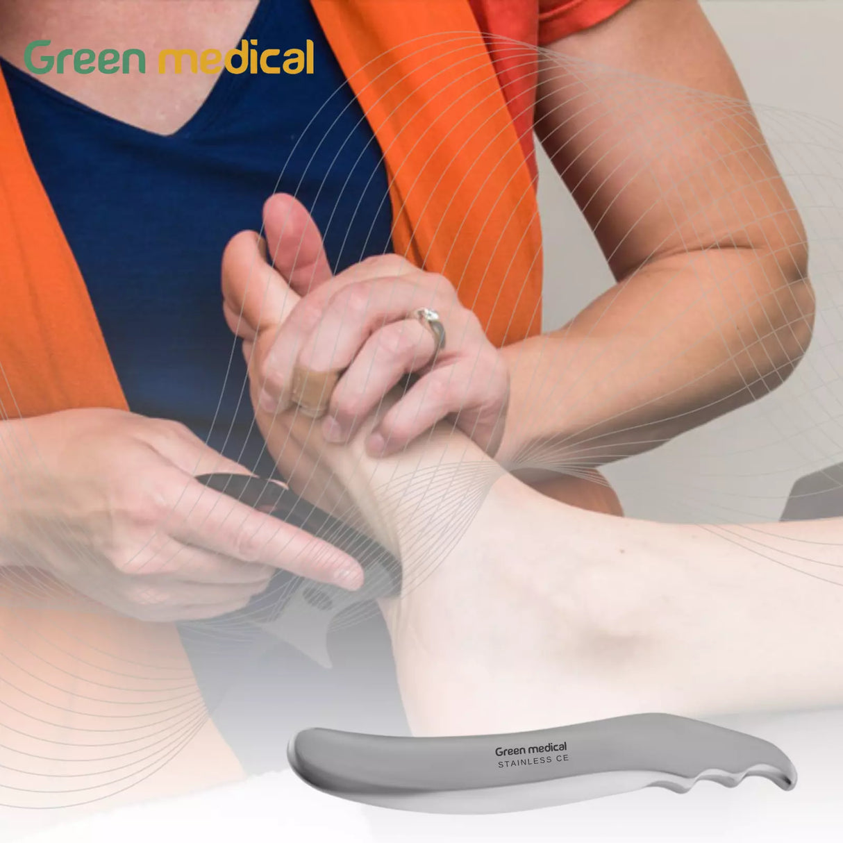 Scraping Gua Sha-Bruises Medical Grade Stainless Steel Length 170mm, width 27 mm