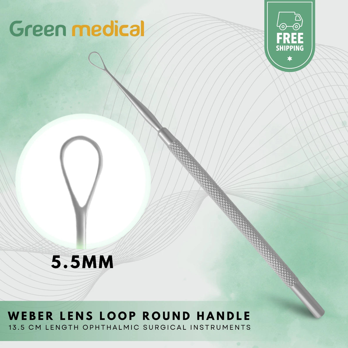 Reusable Weber Lens Loop Eye Instrument | Precision Surgical Ophthalmic Tool for Eye Procedures