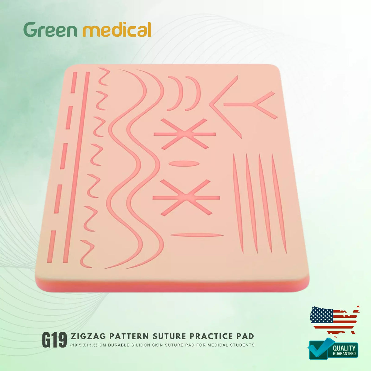 Zigzag Pattern Suture Practice Pad G19 For The Medical Students