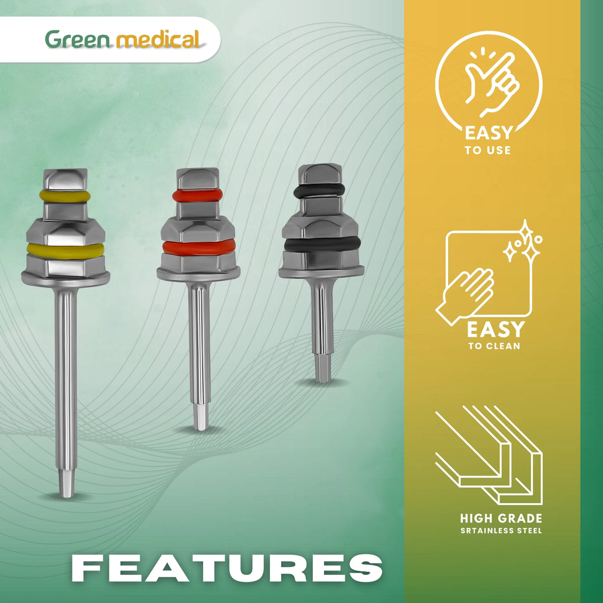 3 Pc Hex Driver 1.25mm Ratchet For Dental Implant Abutment screw Tools