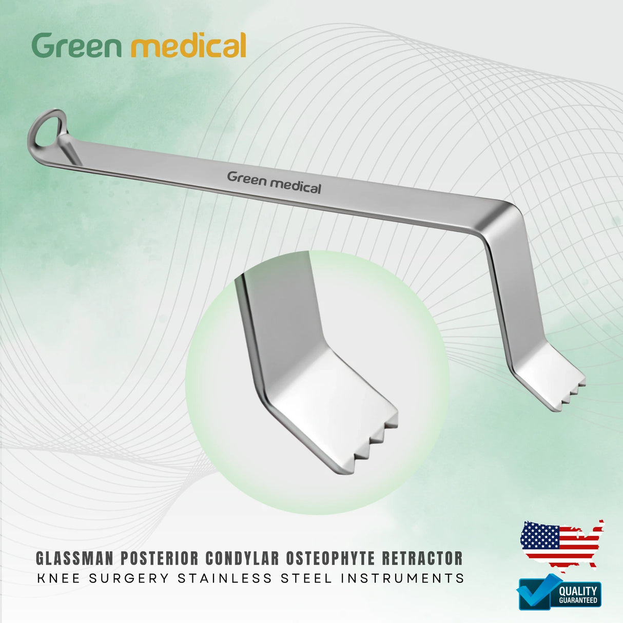 Glassman Posterior Condylar Osteophyte Retractor Orthopedic Surgical Tool