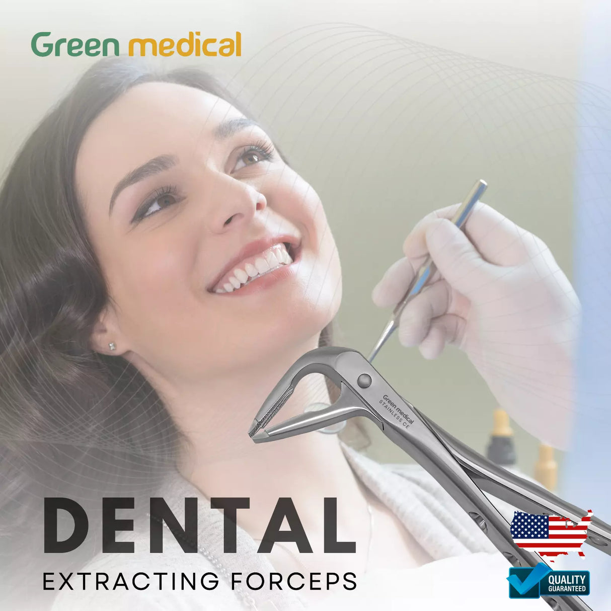 Professional Lower Anterior Dental Extracting Forceps F4 - Dentist Surgery Tools