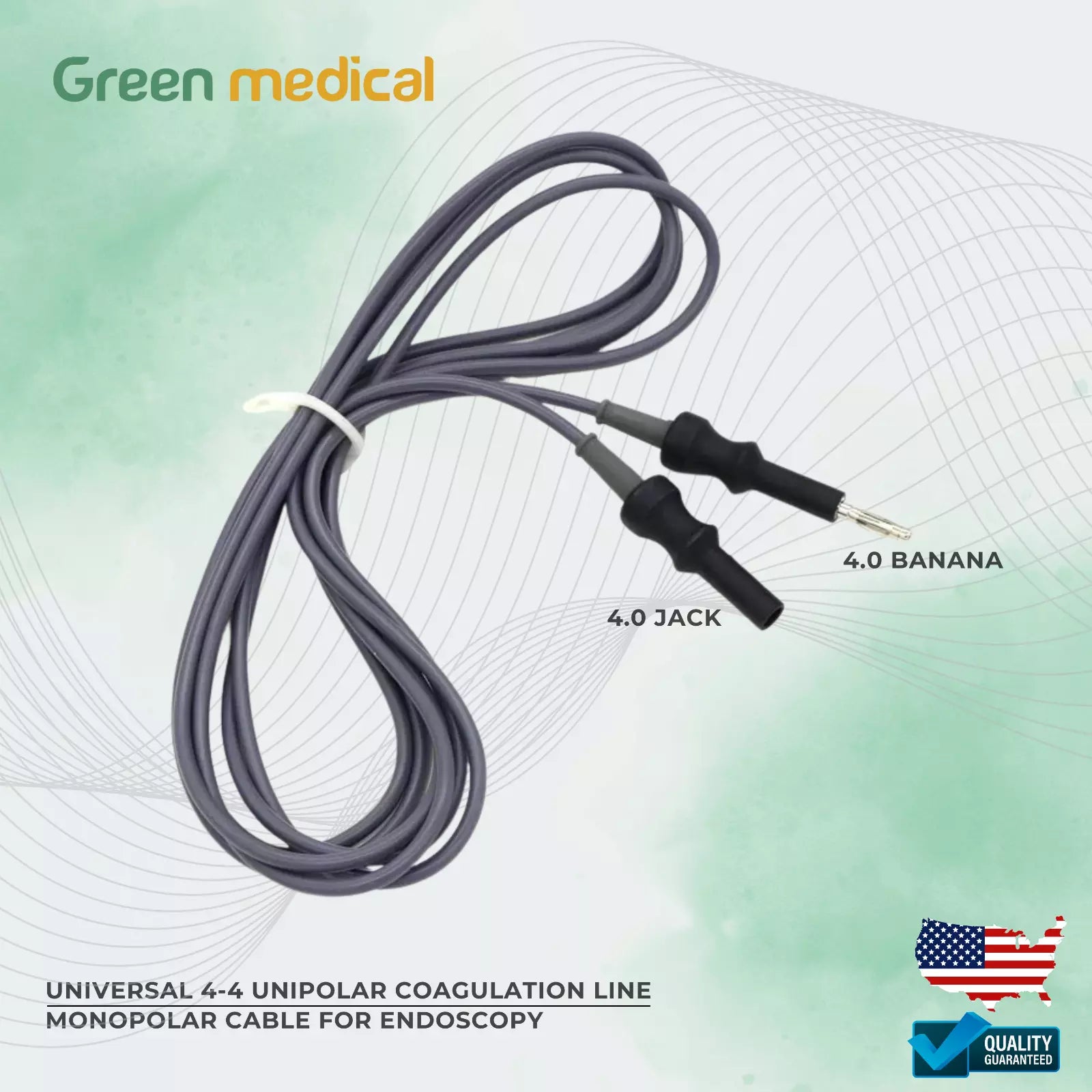 Universal 8-4 Unipolar Coagulation Line Monopolar Cable For