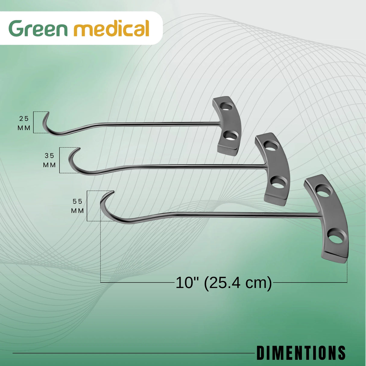 Lombardi Bone Hook – TKA Knee Surgery Orthopedic Retractor Instrument