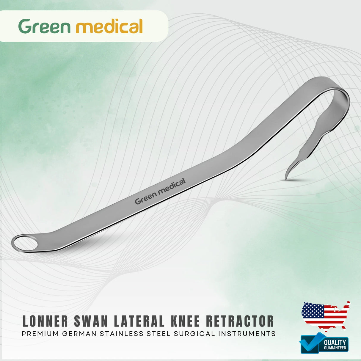 Lonner Swan Lateral Knee Retractor Orthopedic Surgical Instrument Stainless