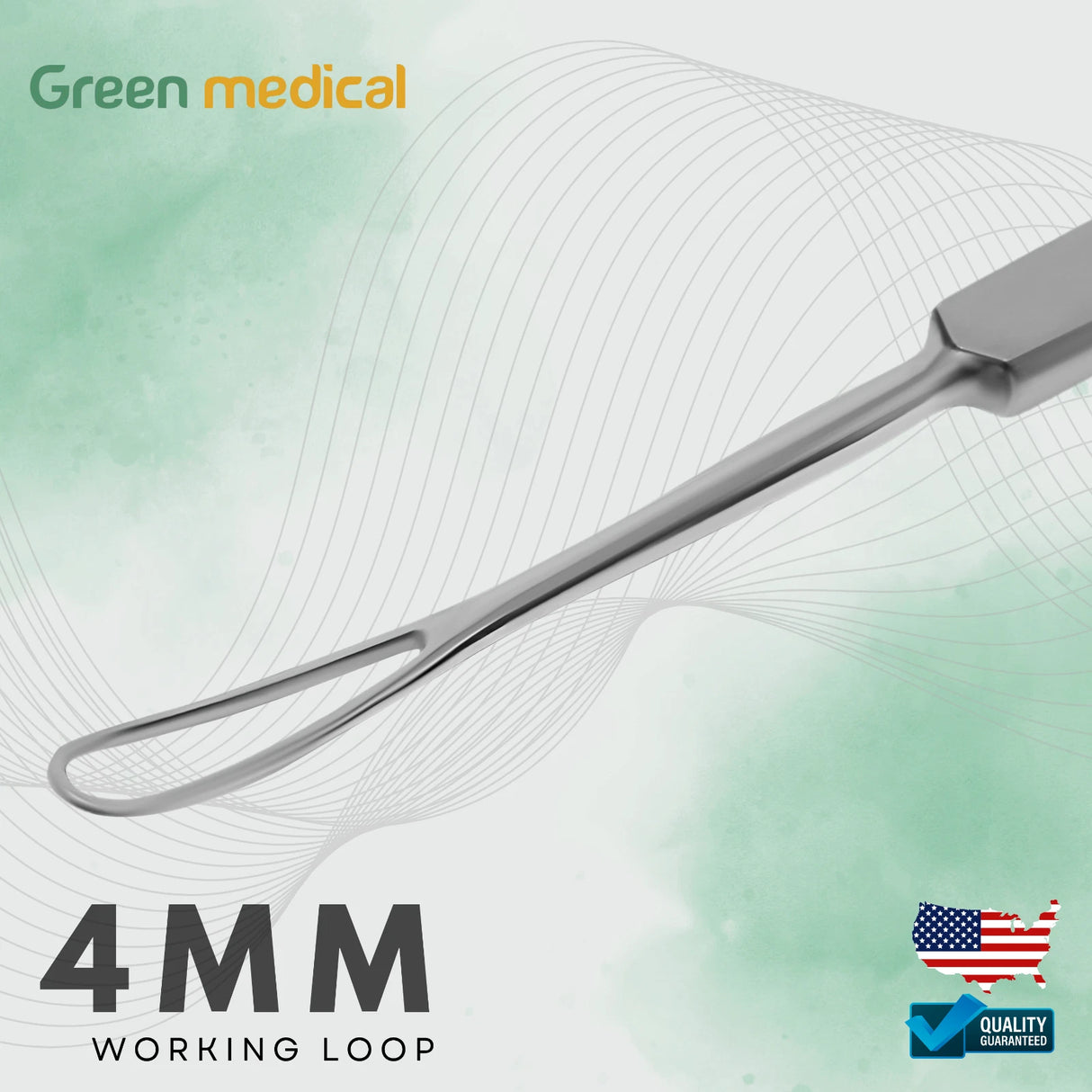 Premium 4mm Snellen Eye Lens Loop – Ophthalmic Surgical Instrument for Precise Eyelid Procedures