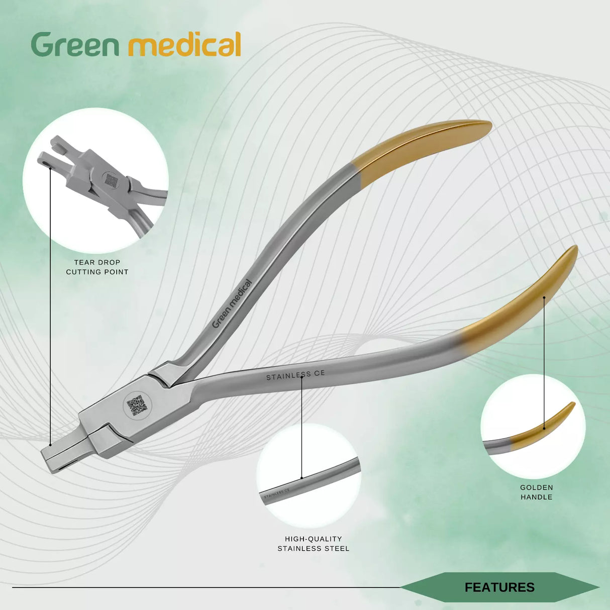 Orthodontic Tear Drop Plier Thermal Forming Retainer Clear Aligner Braces Plier